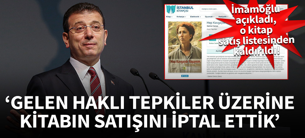 İmamoğlu açıkladı, o kitap satış listesinden kaldırıldı!