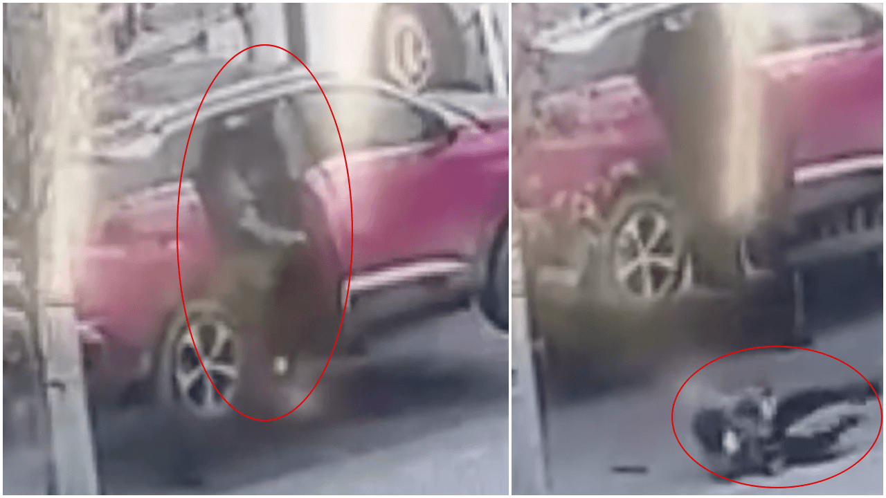 Kadıköy'de panik anları! Çekicideki araçtan düştü!