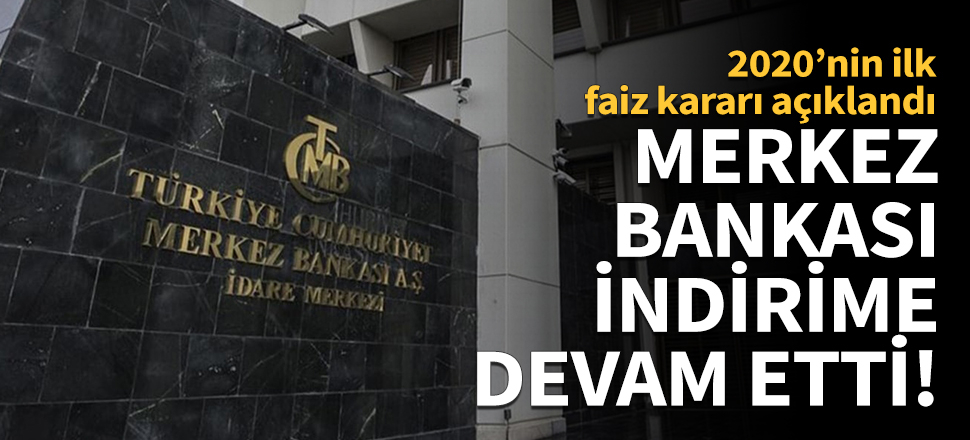 Merkez Bankası faiz indirimine devam etti: Politika faizi 75 baz puan düştü ve yüzde 11,25 oldu!