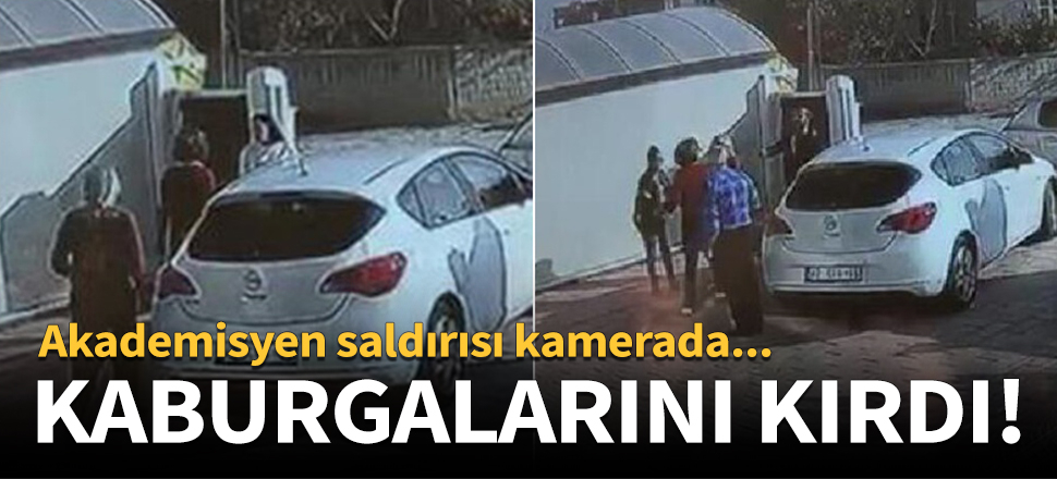 Konya'daki akademisyen saldırısı kamerada!