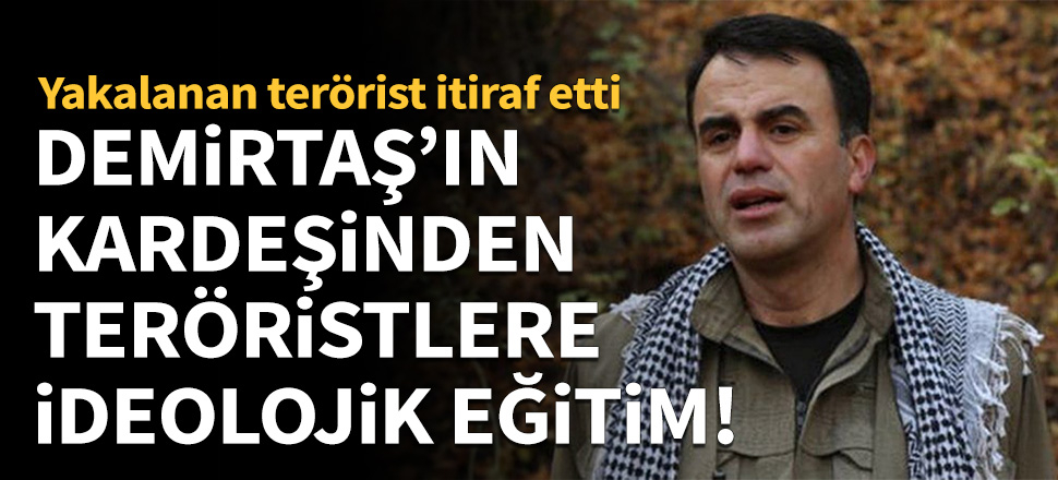 Demirtaş'ın kardeşinden teröristlere ideolojik eğitim!