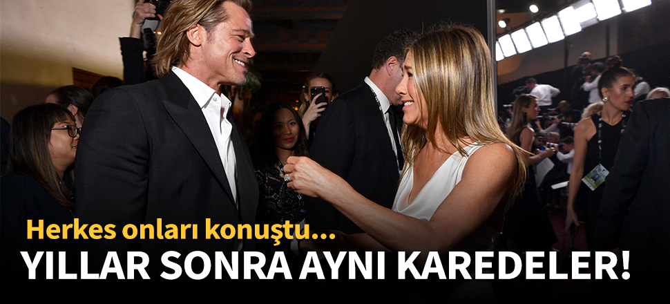 Brad Pitt ve Jennifer Aniston aynı karede!