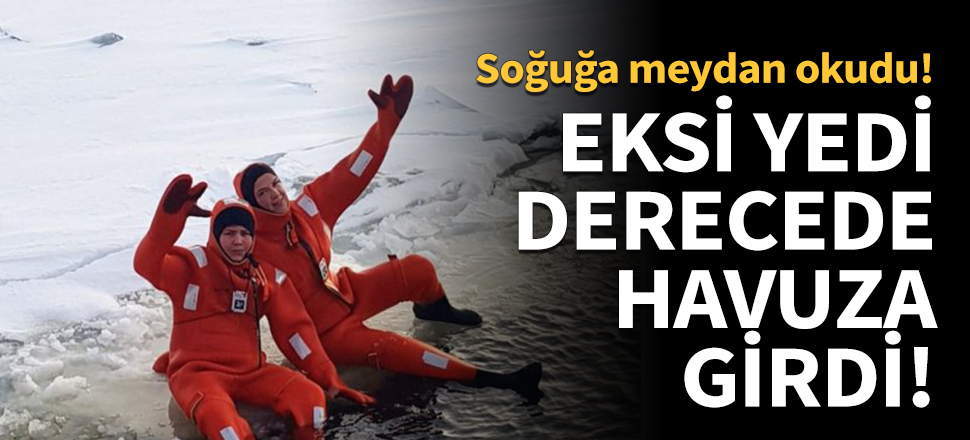 İvana Sert eksi 7 derecede havuza girdi!