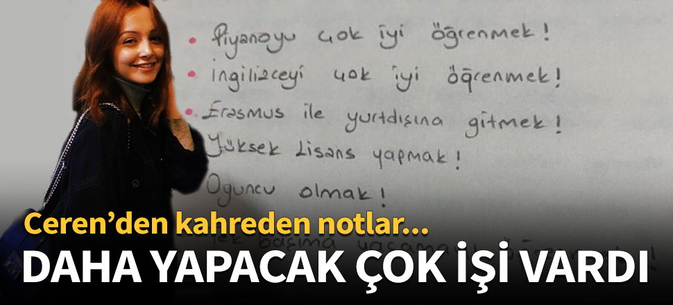 Ceren'den kahreden notlar!