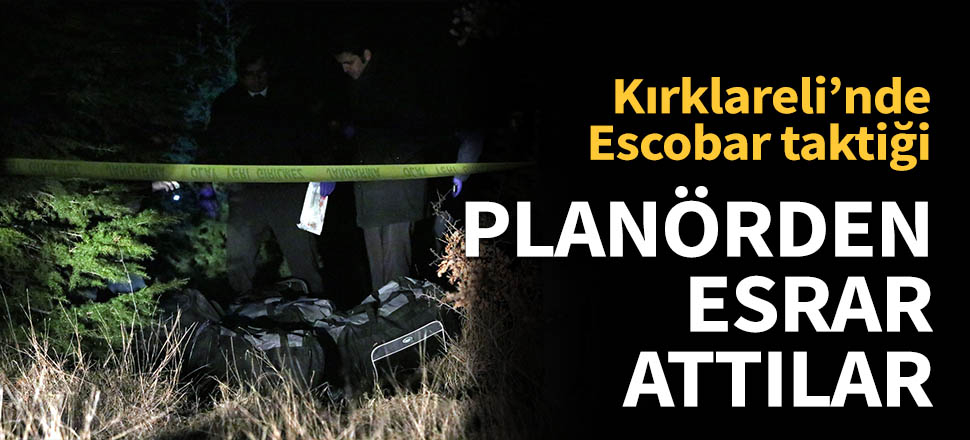 Kırklareli'nde planörden esrar attılar...