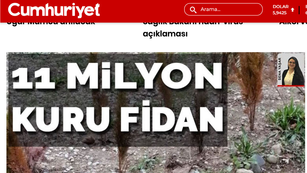 11 Milyon fidanın yüzde 90'ı kurudu yalanı