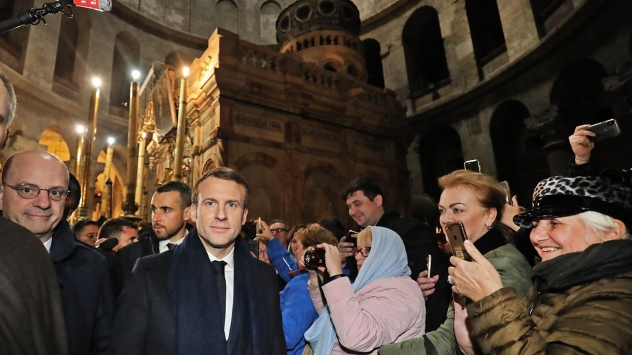 Macron'la İsrail polisi arasında yüksek gerilim!