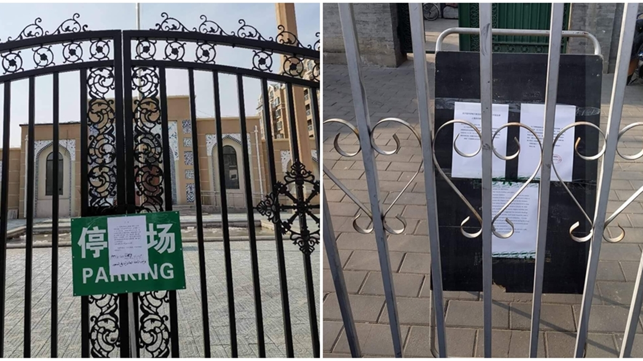Çin'de camiler ibadete kapatıldı...