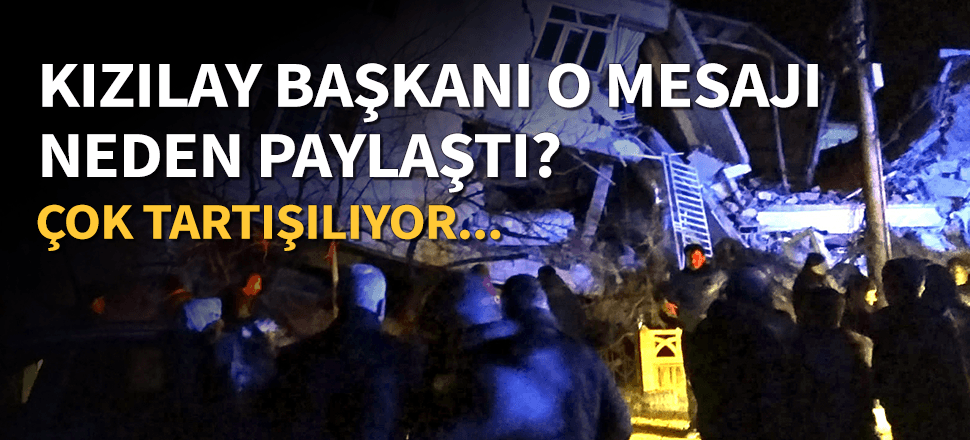 Kızılay Başkanı Kınık'tan tartışma yaratan paylaşım