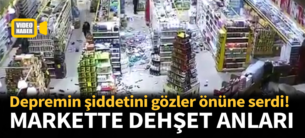 Depremin şiddetini gözler önüne seren görüntü!