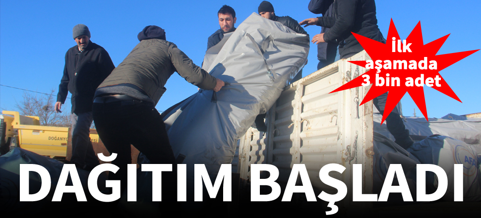 3 bin çadır dağıtılmaya başlandı