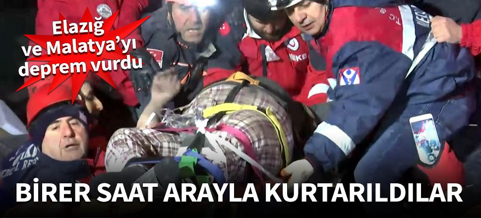 Birer saat arayla sağ kurtarıldılar