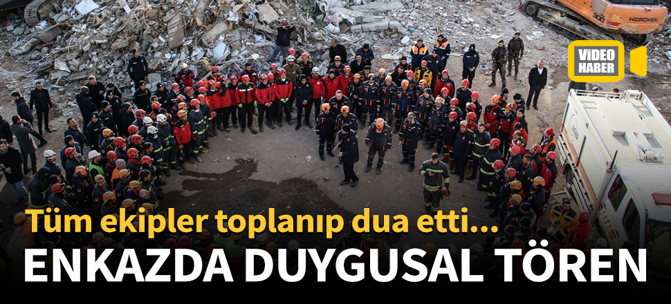 Elazığ'da enkazda duygusal tören