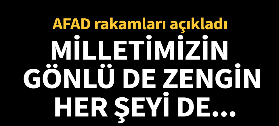 Milletimizin gönlü de zengin her şeyi de...