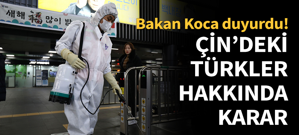 Bakan Koca'dan Korona Virüsü açıklaması...