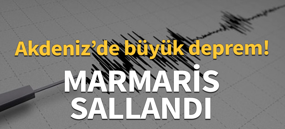 Marmaris açıklarında 5,5 büyüklüğünde deprem