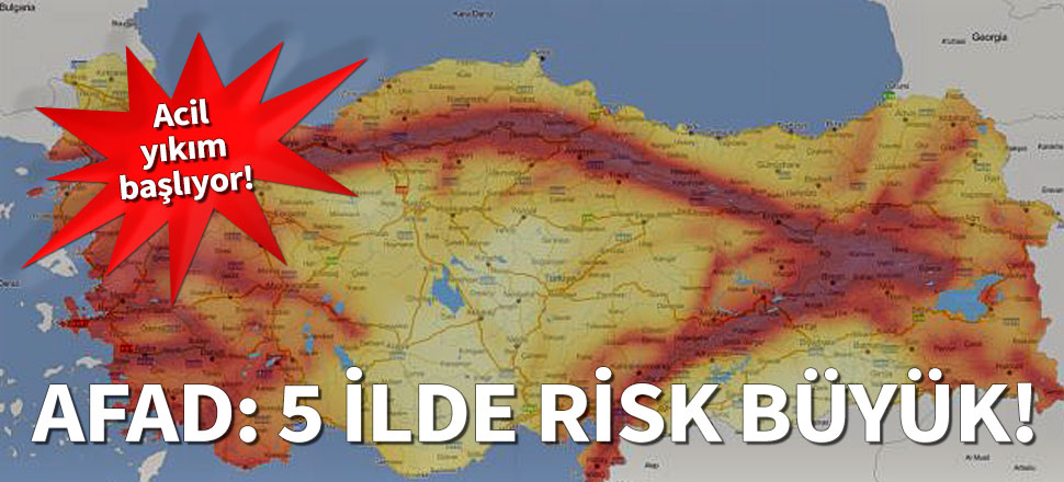 AFAD: 5 ilde 6 bin 851 bina ağır hasarlı