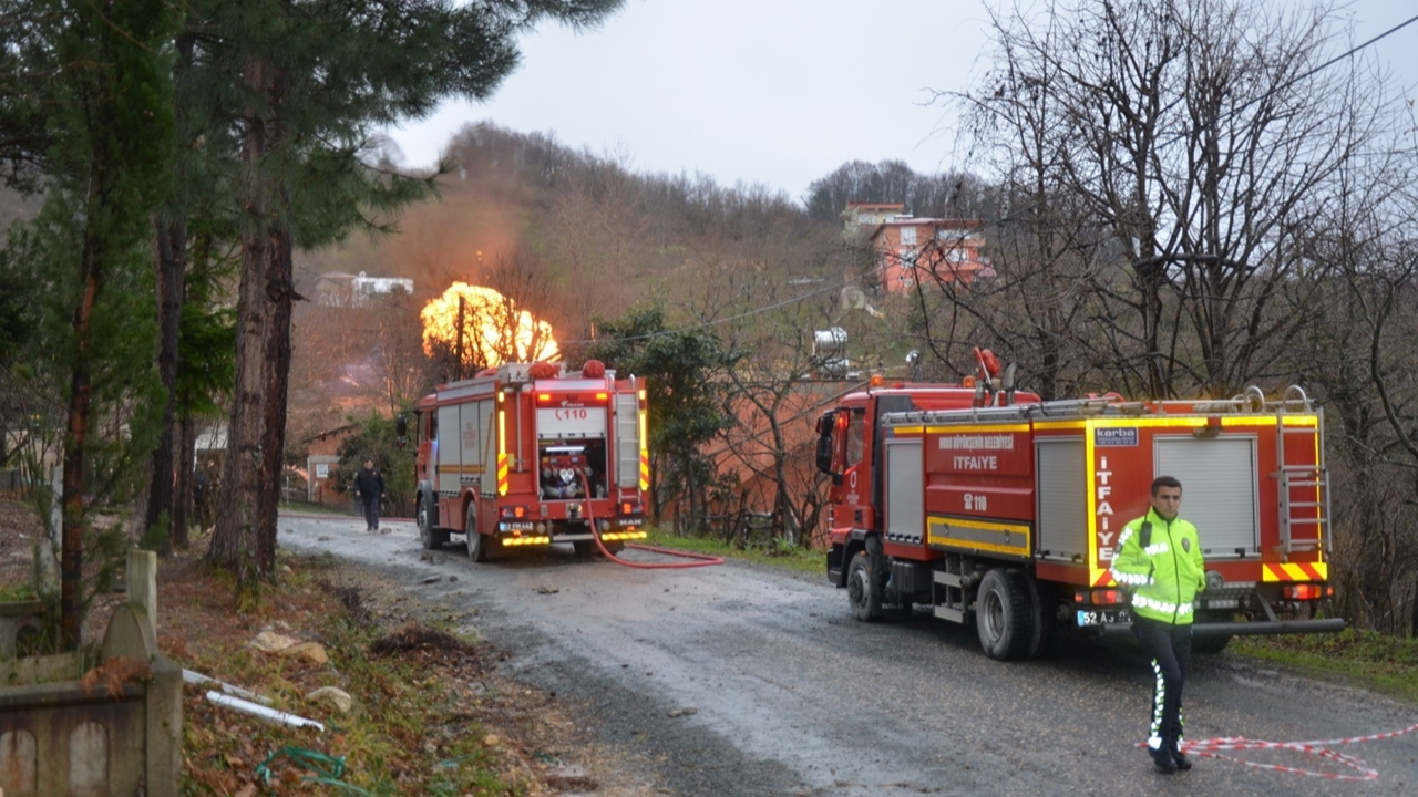 Ordu'da doğal gaz boru hattında patlama...