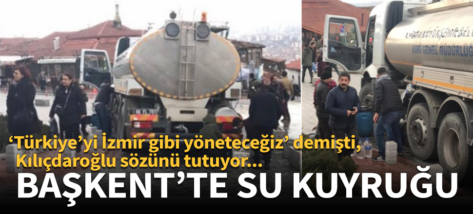 Başkent'te su kuyruğu