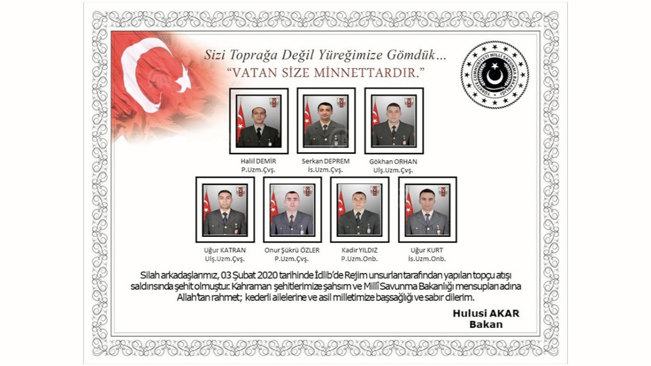 Milli Savunma Bakanlığı: Sizi toprağa değil, yüreğimize gömdük