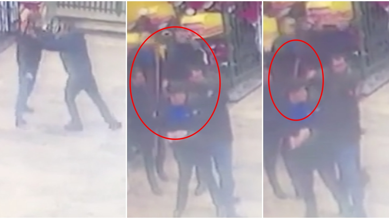 Zabıta ekipleri bıçaklı kavgayı süpürgeyle ayırdı