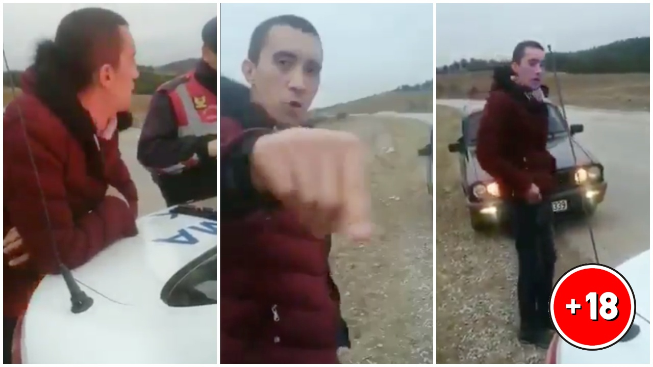 İlçe başkanı amcam deyip jandarmayı tehdit etti!