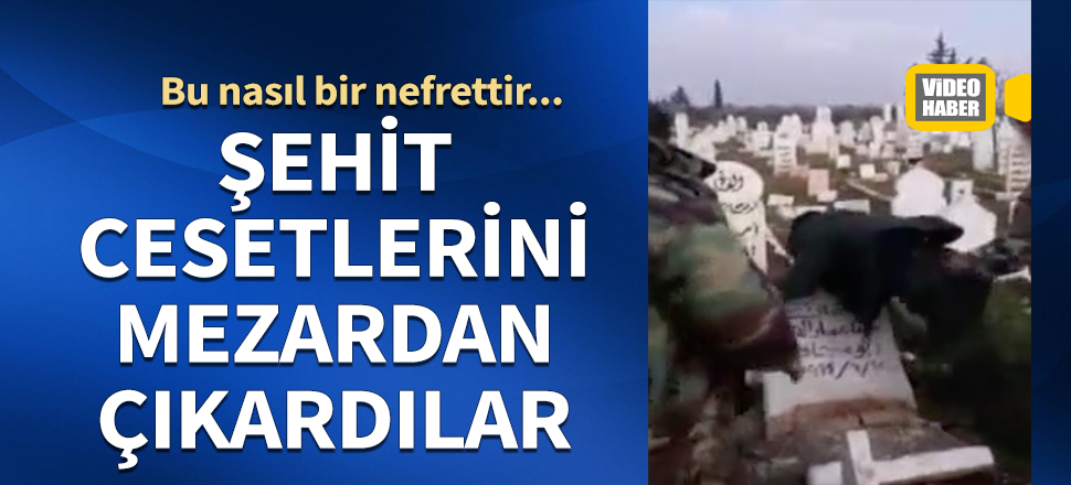 Şehit cesetlerini mezardan çıkardılar