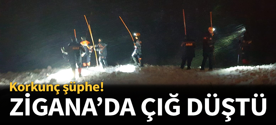 Zigana Dağı'nda çığ düştü...