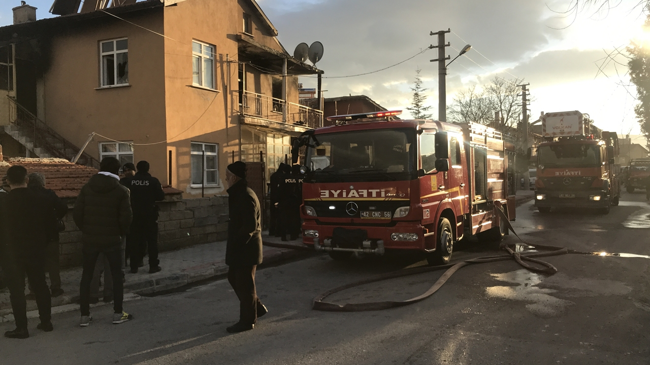 Konya'da yangın faciası: 1 ölü, 1 yaralı...