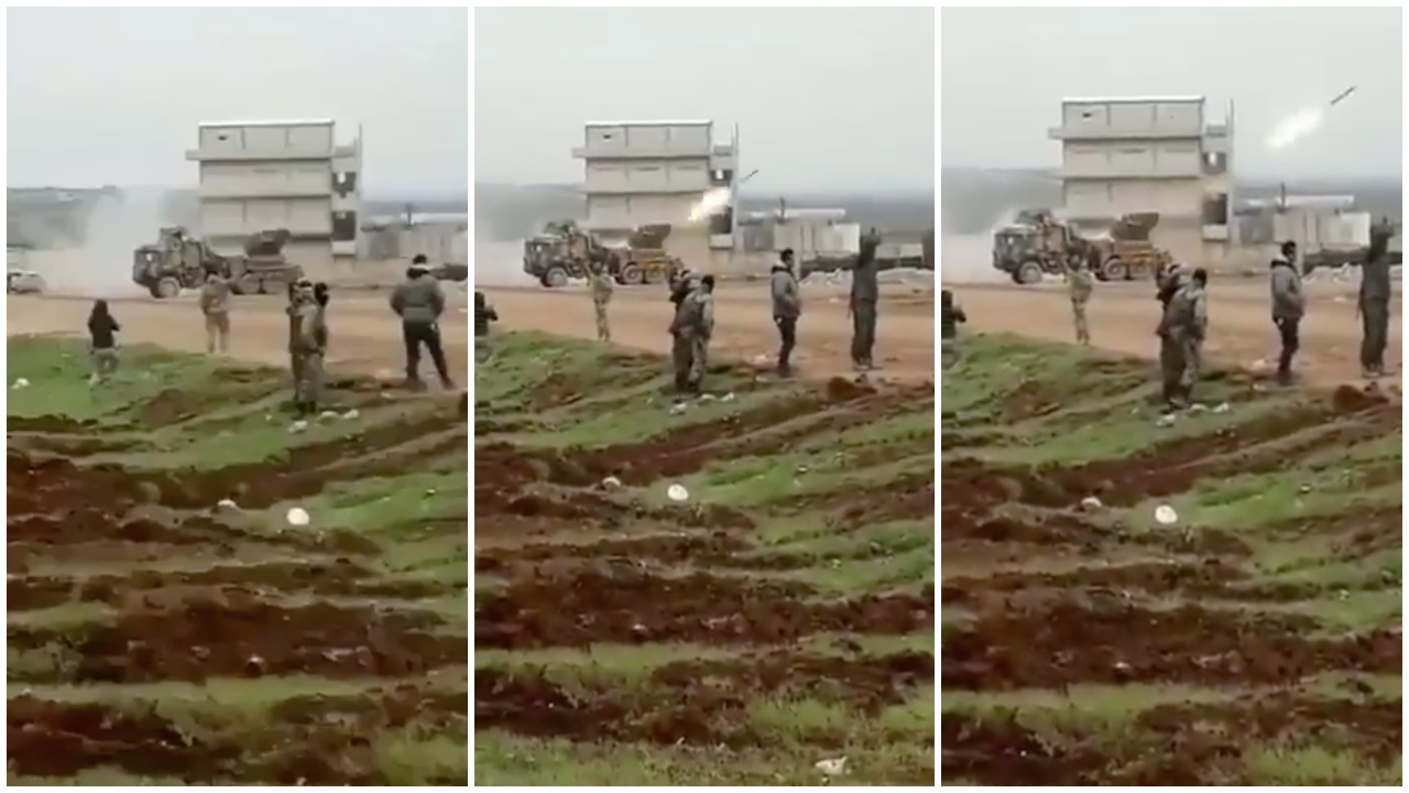 ÇNRA'lar rejim güçlerine böyle roket yağdırdı!