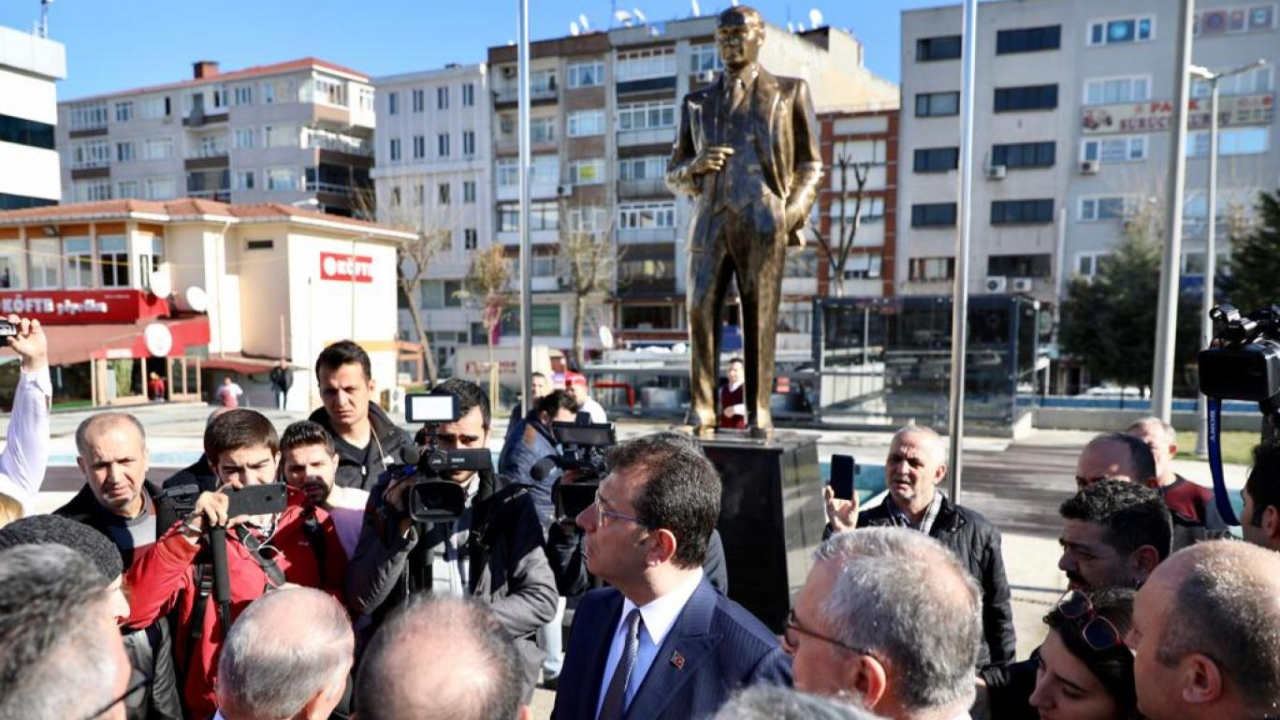 İmamoğlu Atatürk heykelini beğenmedi: Elyaf bronza dönüşsün