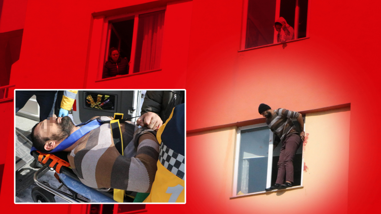 Kayseri'de korku dolu anlar; kendini kesip intihara kalkıştı