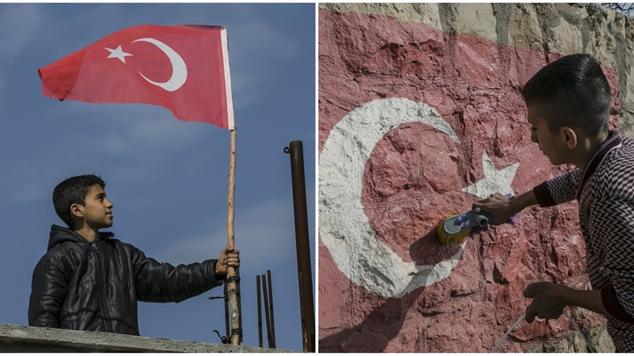 Reyhanlı'nın sınır mahallesi bayraklarla donatıldı!