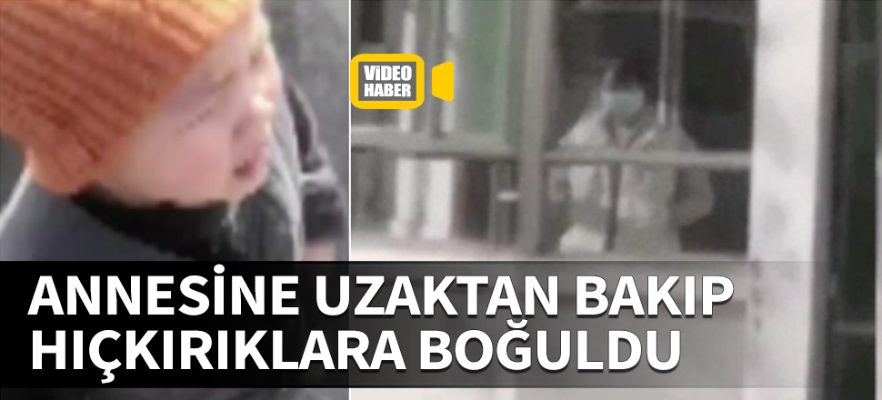 Annesine uzaktan bakıp hıçkırıklara boğuldu