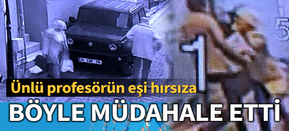 Ünlü profesörün eşi hırsıza böyle müdahale etti!