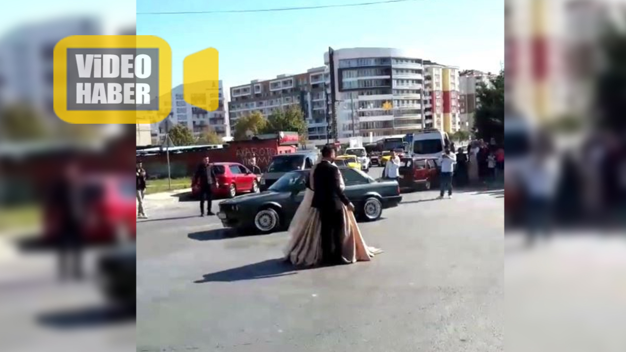 İstanbul'da düğün konvoylarında şoke eden görüntüler kamerada