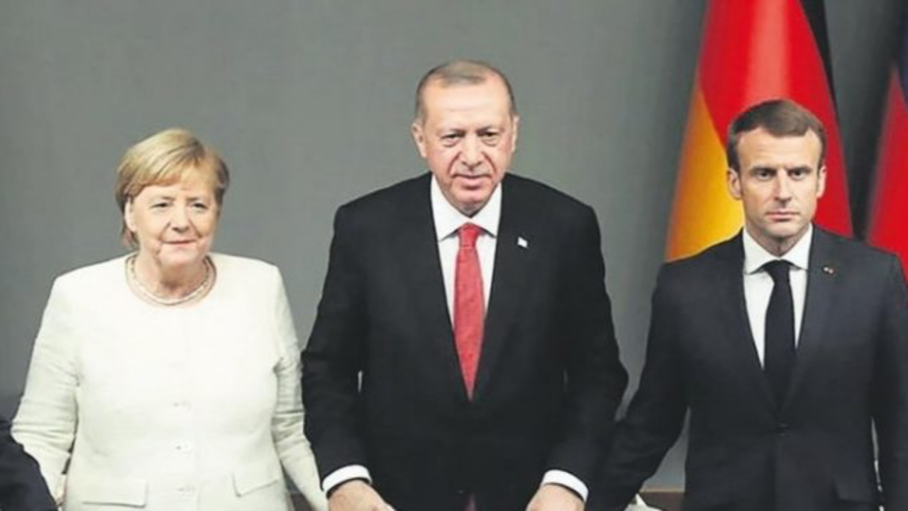 Cumhurbaşkanı Erdoğan, Merkel ve Macron ile görüştü