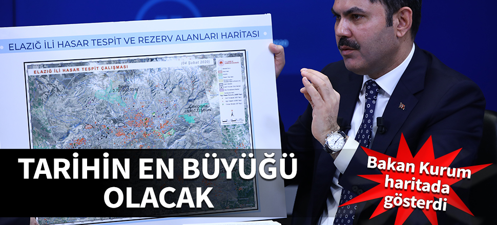 Bakan Kurum haritada gösterdi: Tarihin en büyüğü olacak