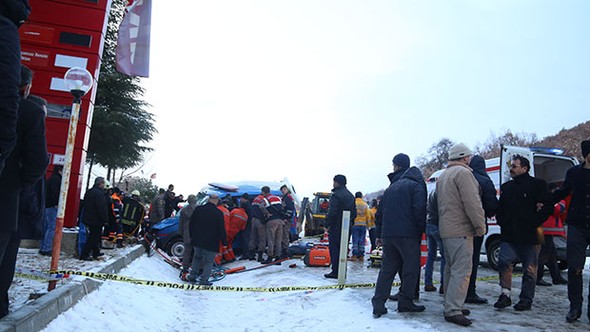 Çorum'da askeri araç kaza yaptı