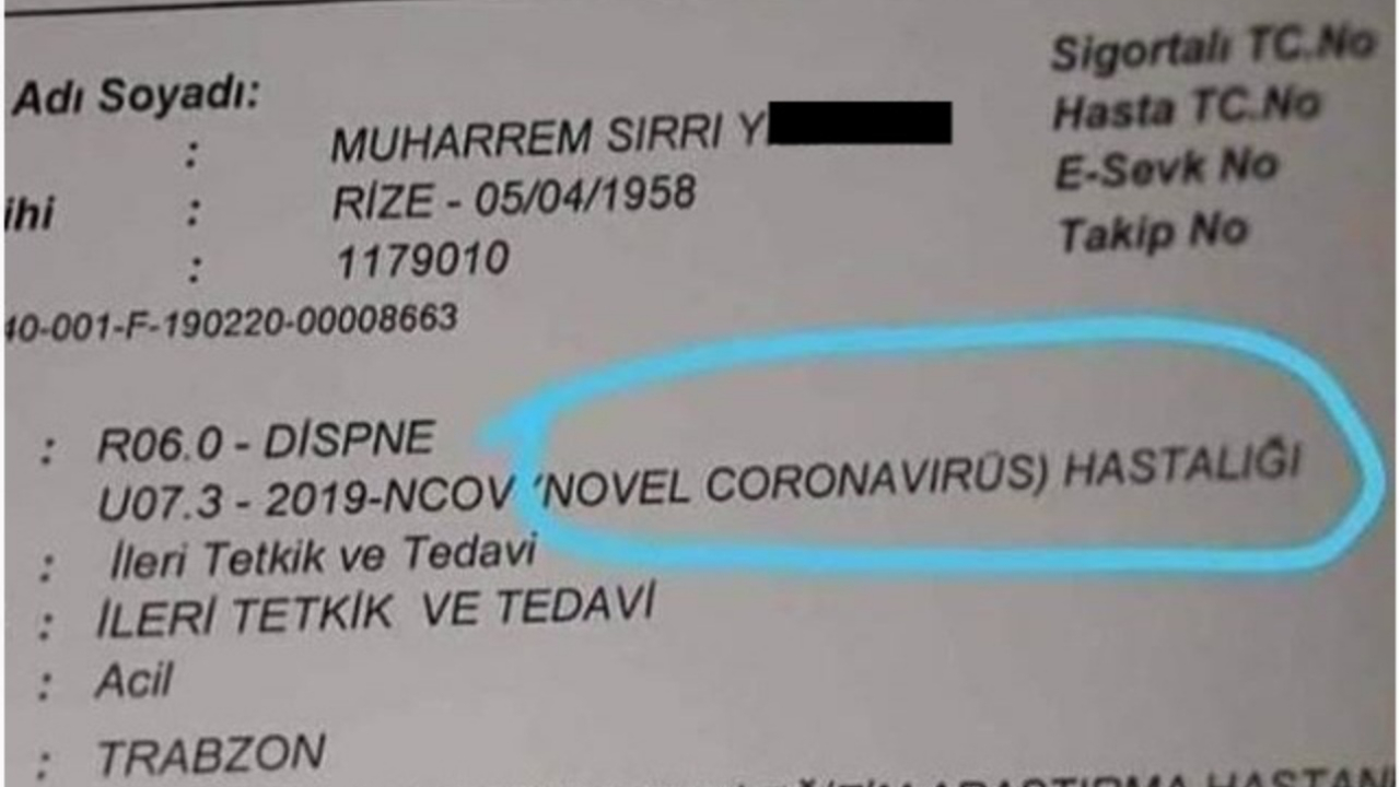 Halkı paniğe sürüklüyorlar: Hasta değil, şüpheli