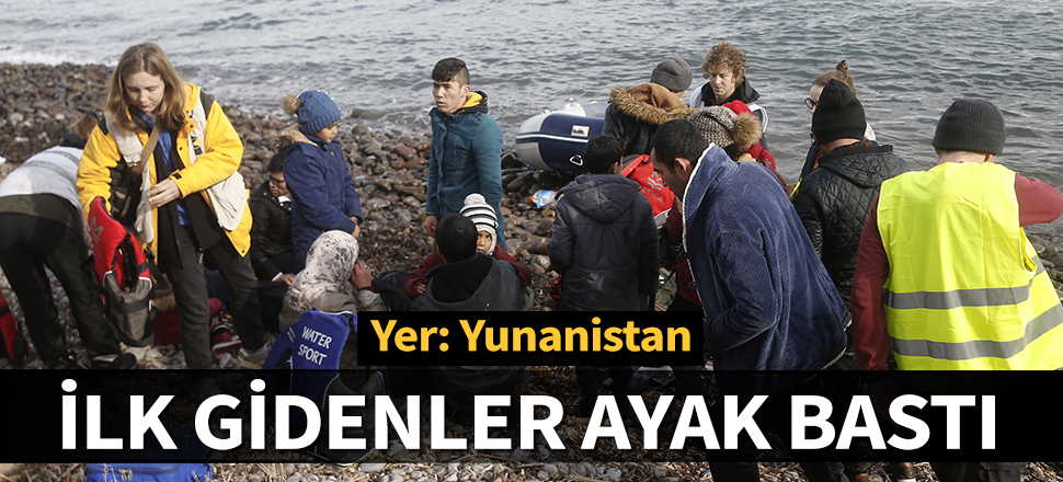 Göçmenler Yunanistan'a ayak bastı