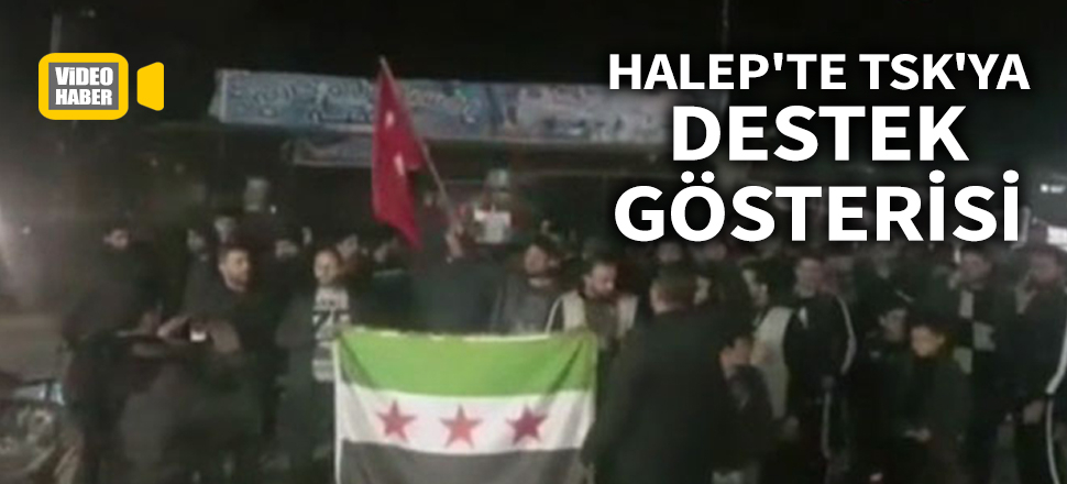 Halep'te TSK'ya destek gösterisi