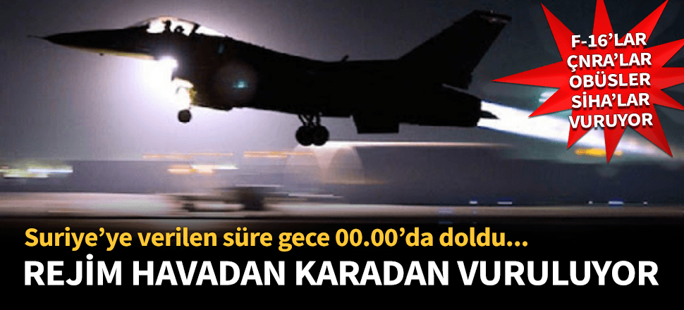 Türk F-16'ları rejim ve YPG/PKK hedeflerini vuruyor!