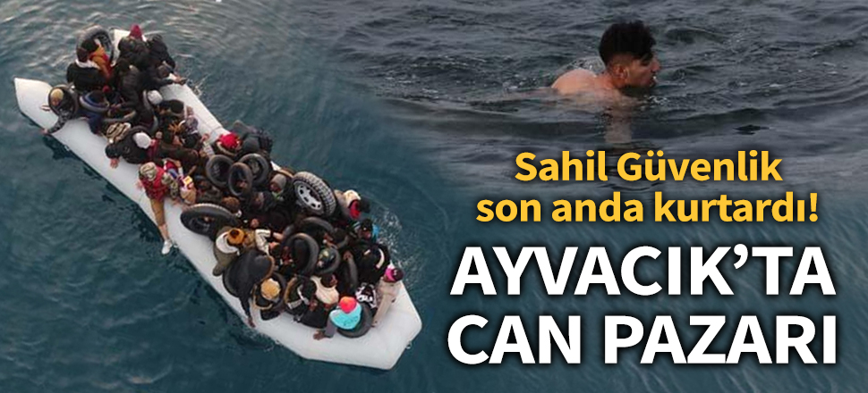 Ayvacık'ta can pazarı! Sahil Güvenlik ekipleri son anda kurtardı