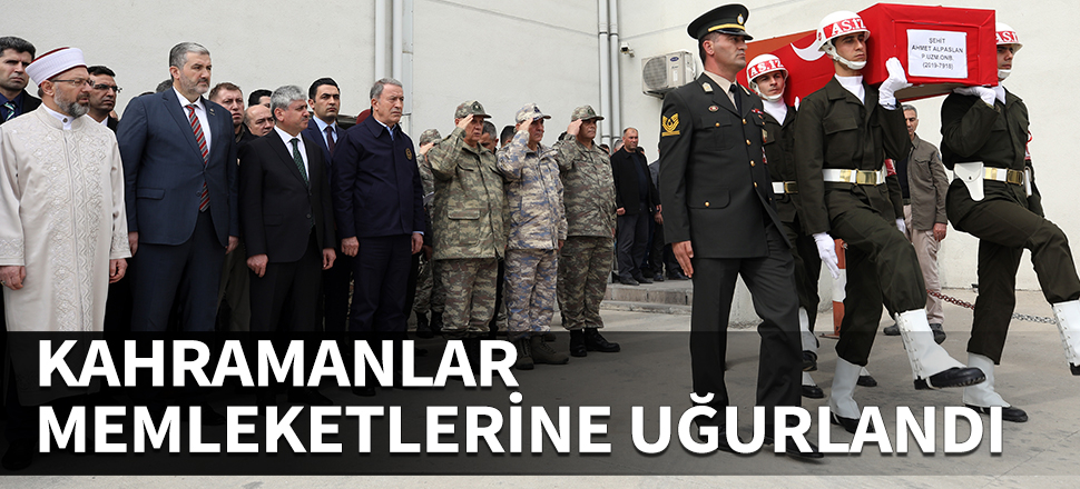 Kahramanlar memleketlerine uğurlandı