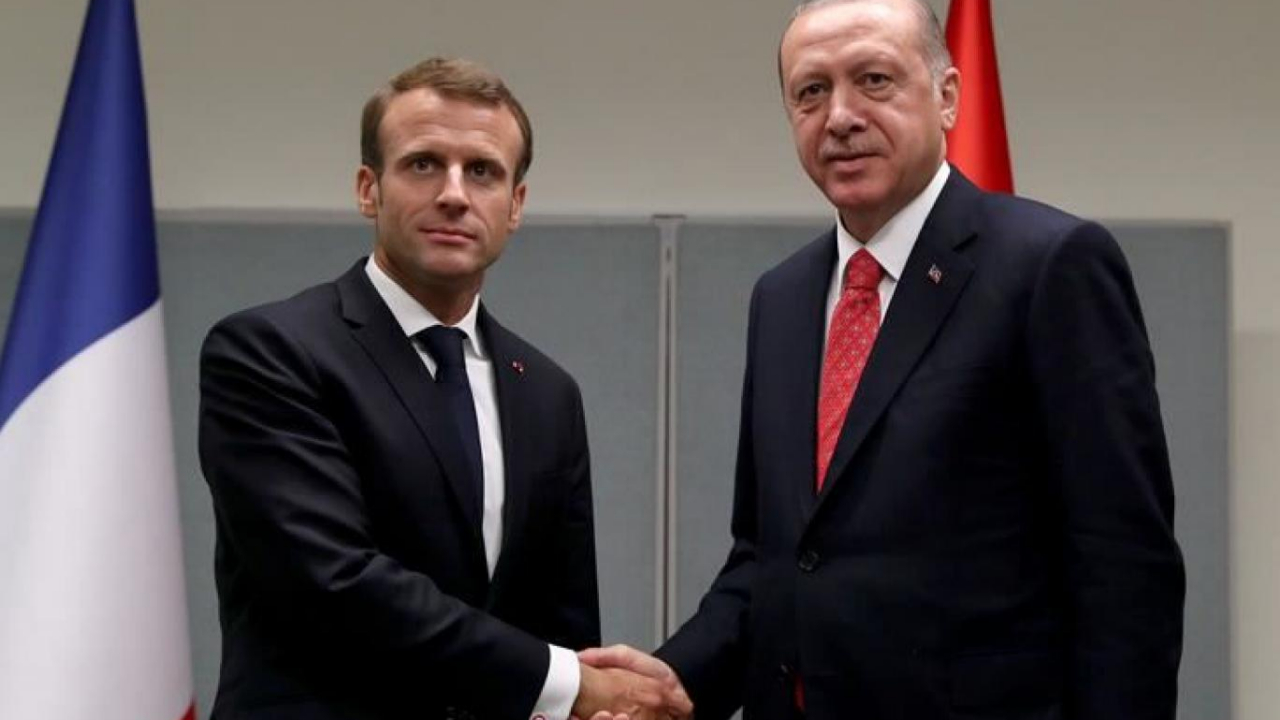 Cumhurbaşkanı Erdoğan, Macron'la görüştü!