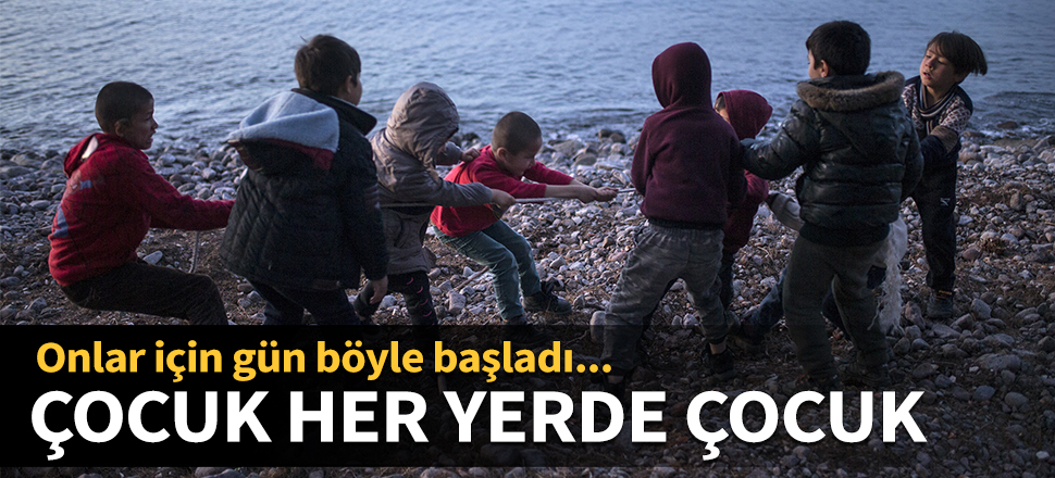 Çocuk her yerde çocuk! Onlar için gün böyle başladı