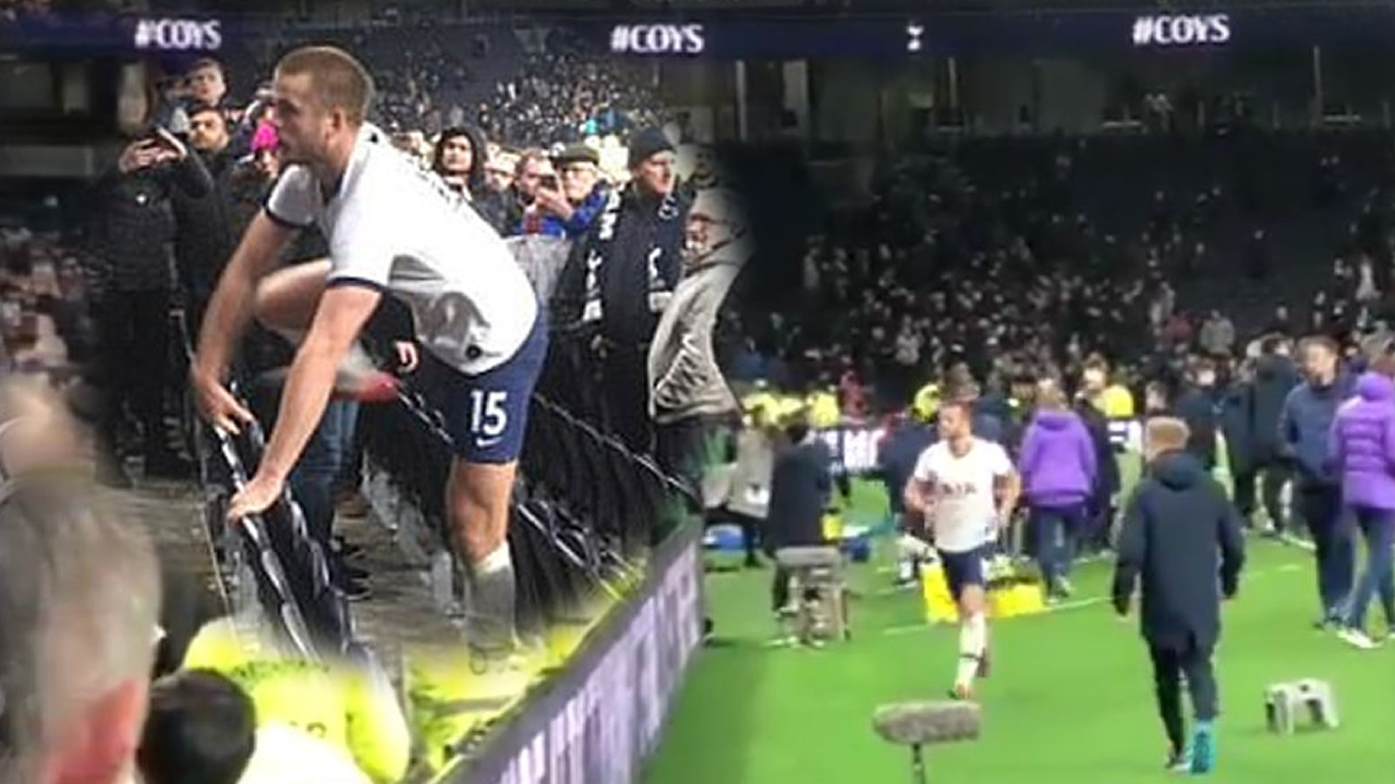 Tottenhamlı Derar tribünde taraftarı kovaladı!