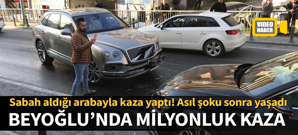 İstanbul'da milyonluk kaza! Arkadaşının aracını biçti