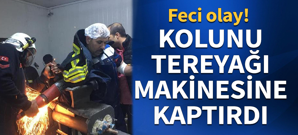 Kolunu tereyağı makinesine kaptırdı